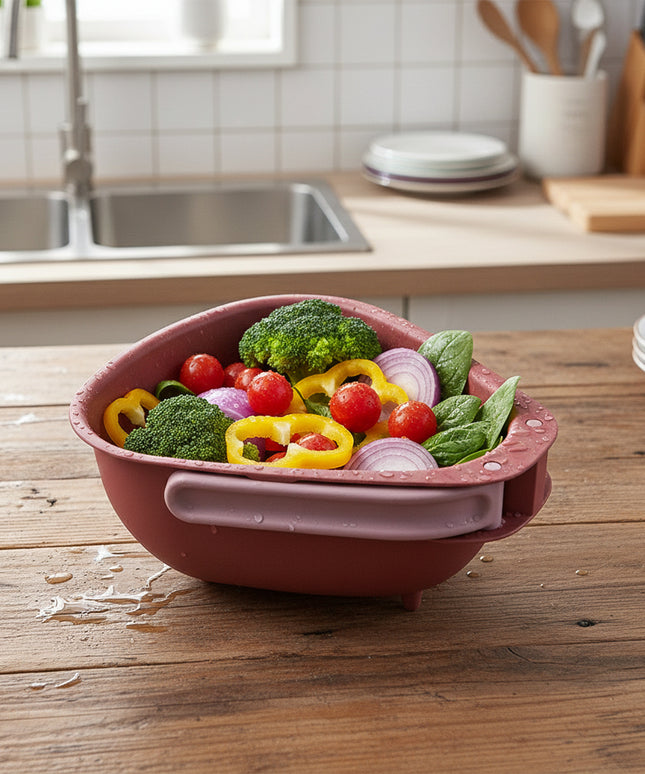 Supermom Kitchen Colander With Foldable Handle And Drain Base
