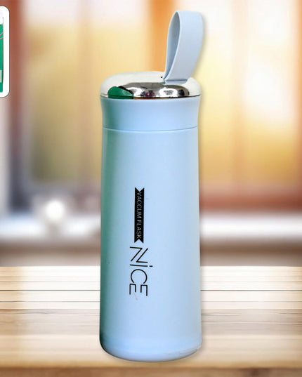Water Bottle 400ml Leak Proof Glass Water Bottle With Daily Water Intake For Gym And Children Nice Bottle (1 Pc  Light Blue Color)