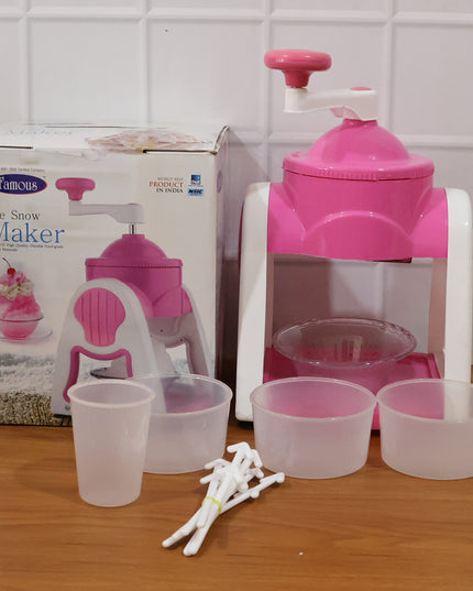 Manual Ice Crusher Machine (1 Set Pink Color)