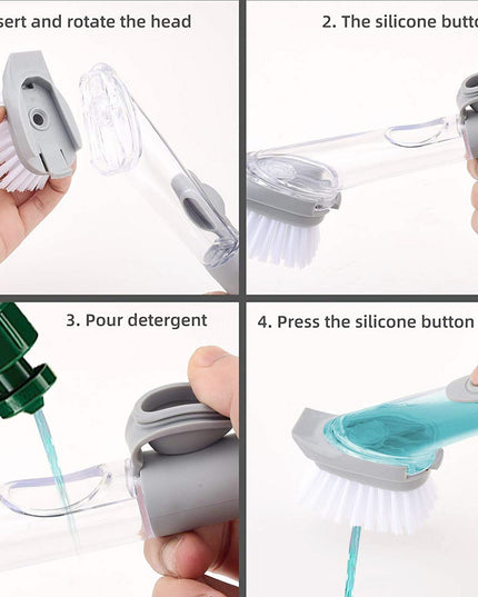 1271 Automatic Liquid Dispenser Dish Clean Brush Scrubber