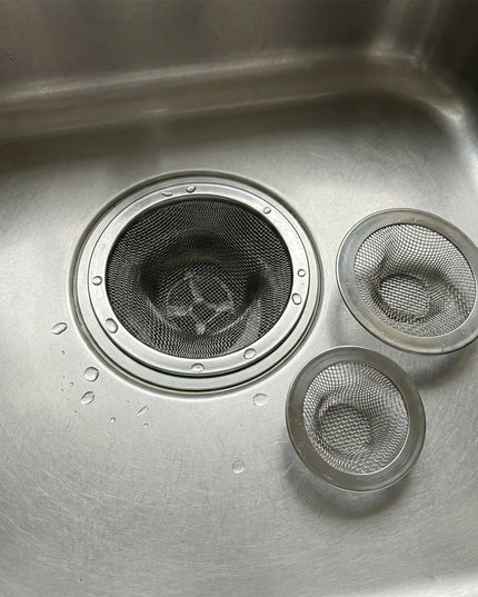 Stainless Steel Sink Drain Strainer Set (3 Pc)