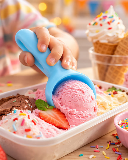 Plastic Ice Cream Scoop Set (4 Pc)