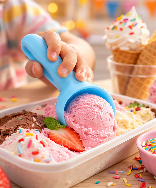 Plastic Ice Cream Scoop Set (4 Pc)