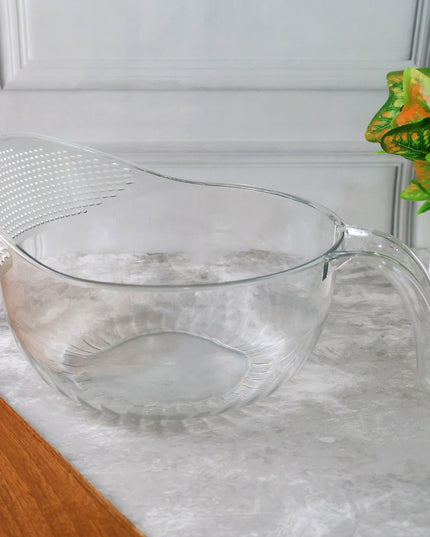Supermom Multipurpose Transparent Plastic Bowl  Basket With Handle (1 Pc)