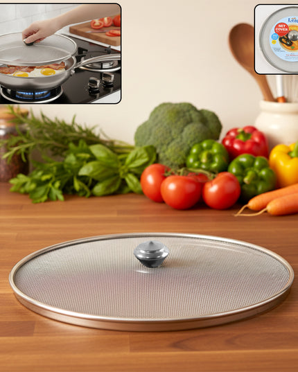 Stainless Steel Fine Mesh Food Net Cover Lid  8 Inch