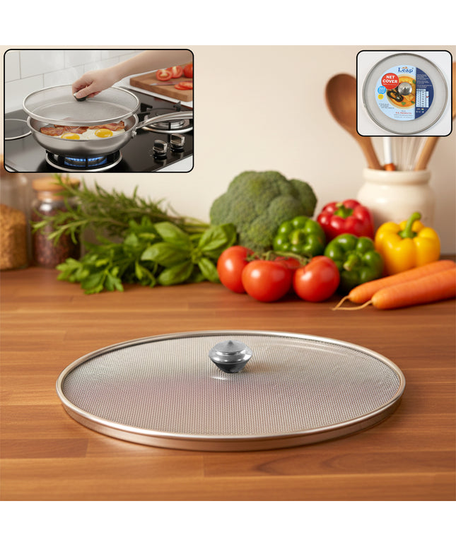 Stainless Steel Fine Mesh Food Net Cover Lid  8 Inch