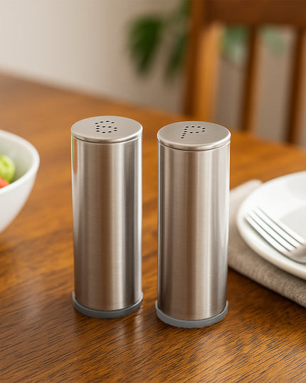 Stainless Steel Salt And Pepper Shaker Set (2 Pc)