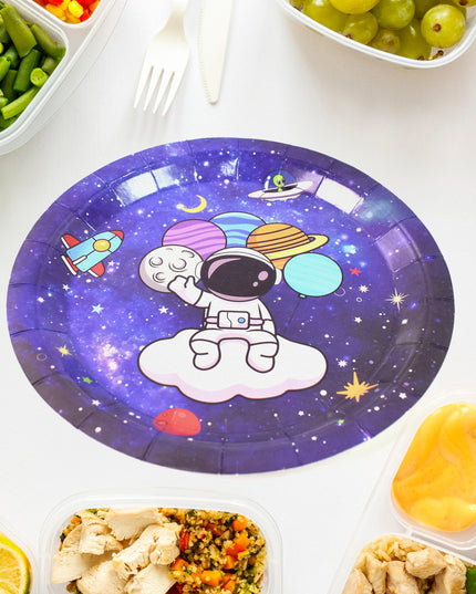 Round Plates Disposable Paper Plates  Happy Birthday Gift (10 Pcs Set  Mix Design)
