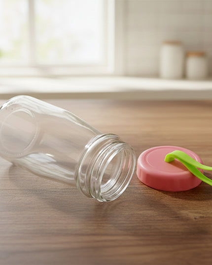 Premium Glass Bottle With Leak-proof Lid 300 Ml