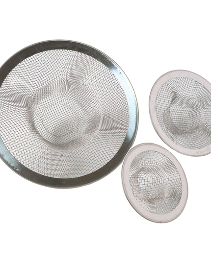 Stainless Steel Sink Drain Strainer Set (3 Pc)
