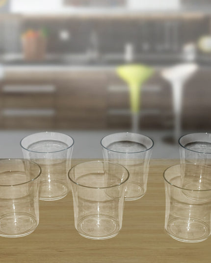 Apex Welcome Plastic Glass Set For Daily Use  Set Of 6