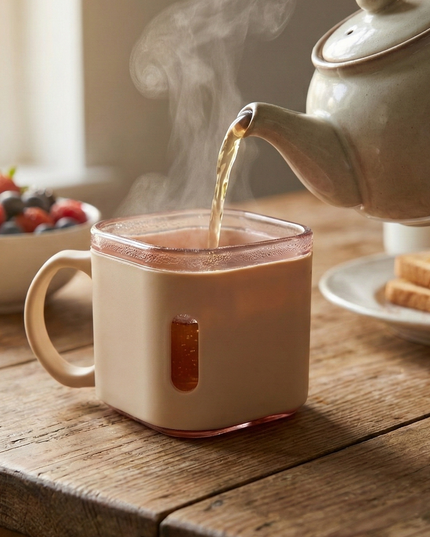 Premium Square Shape Tea Cup Set  6-piece (150 Ml)