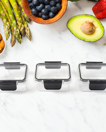 Kitchen Storage Container With Air Seal Lock Lid (3 Piece Set  250 Ml)