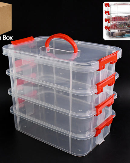 4-layer Transparent Multipurpose Plastic Storage Box