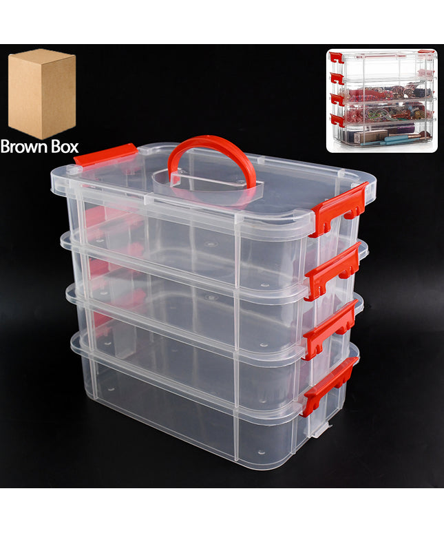 4-layer Transparent Multipurpose Plastic Storage Box