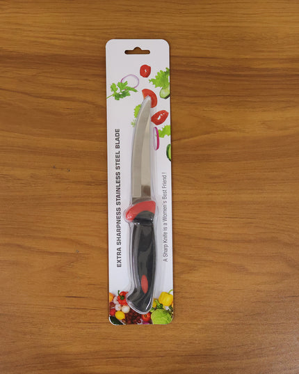 Stainless Steel Kitchen Utility Knife With Ergonomic Grip Handle (1 Pc)