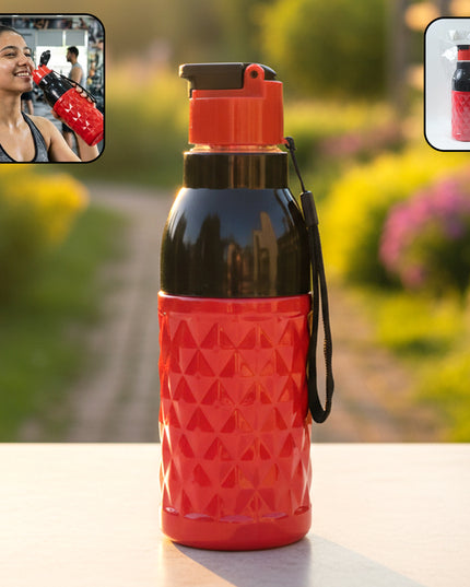 Plastic 1000 Ml Approx Sports Water Bottle (1 Pc)