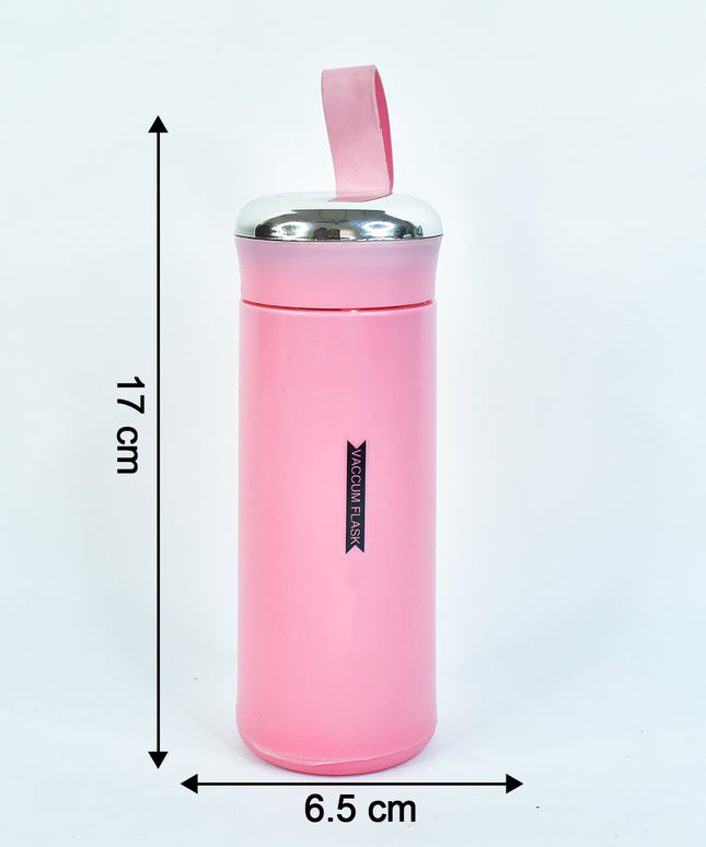 Water Bottle 400ml Leak Proof Glass Water Bottle With Daily Water Intake For Gym And Children Nice Bottle (1 Pc  Pink Color)