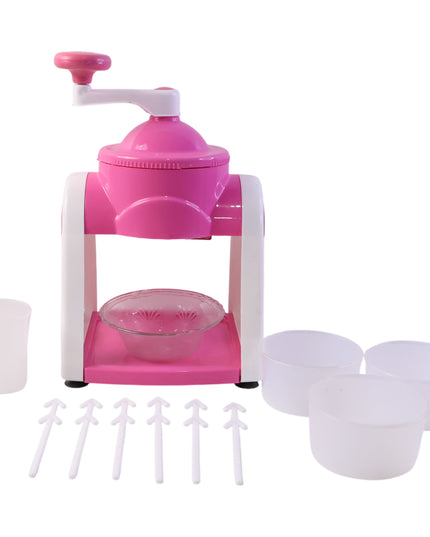 Manual Ice Crusher Machine (1 Set Pink Color)