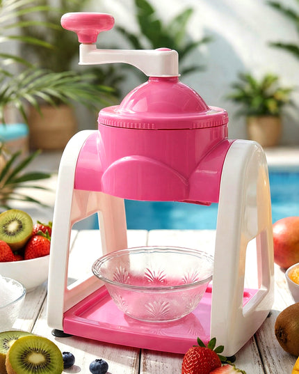 Manual Ice Crusher Machine (1 Set Pink Color)