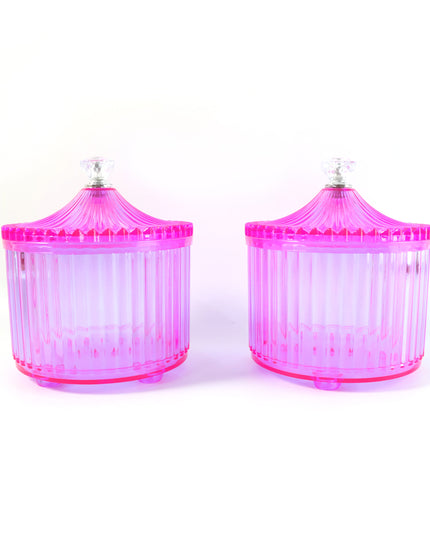 Plastic Luxury Transparent Dry Fruit Storage Jars  (2 Pc)