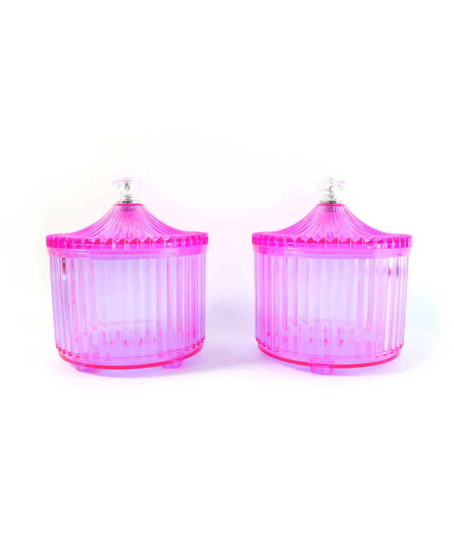 Plastic Luxury Transparent Dry Fruit Storage Jars  (2 Pc)