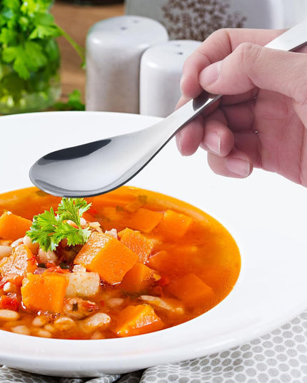 Apex Premium Stainless Steel Soup Spoon Set  6 Pieces