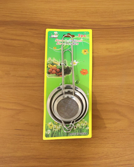 Stainless Steel Tea Strainer 3 Piece Set