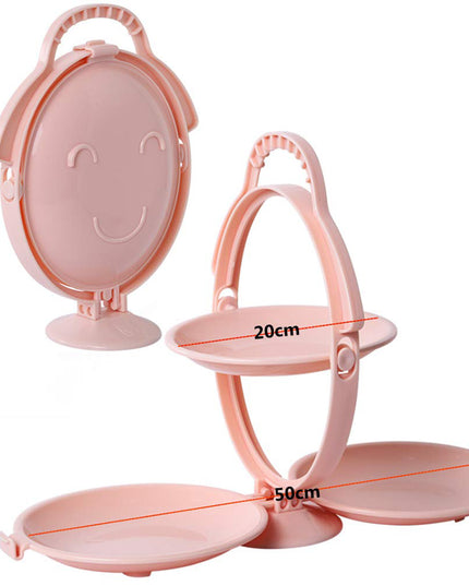 3-layer Foldable Multi-purpose Snack Fruit  Dessert Serving Stand (1 Pc)