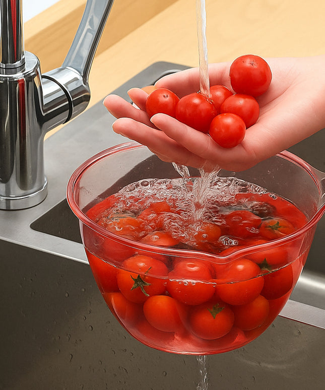 Multipurpose Kitchen Washing  Straining Bowl (1100 Ml  4 Pc)