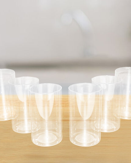 Apex Everyday Plastic Glass Set  6 Pieces Lightweight  Unbreakable