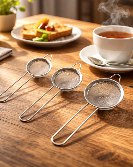 Stainless Steel Tea Strainer 3 Piece Set