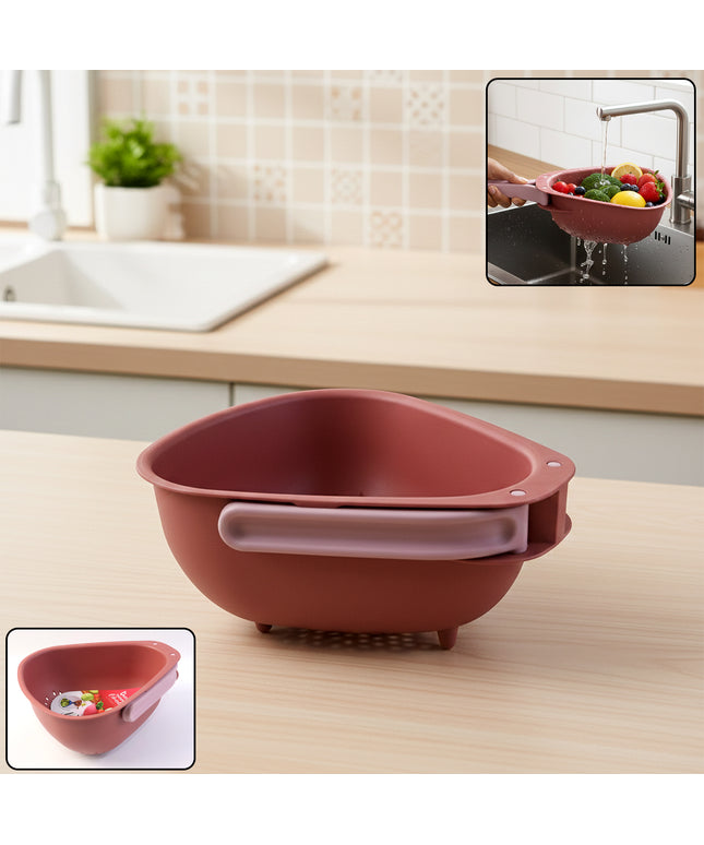 Supermom Kitchen Colander With Foldable Handle And Drain Base