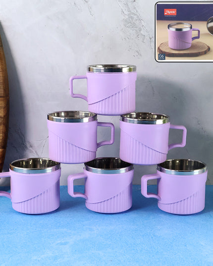 Apex Sturdy Tea  Coffee Cup - (6 Pc  Set)