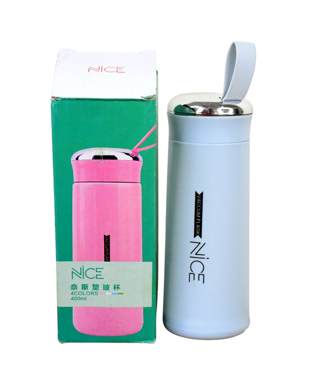 Water Bottle 400ml Leak Proof Glass Water Bottle With Daily Water Intake For Gym And Children Nice Bottle (1 Pc  Light Blue Color)