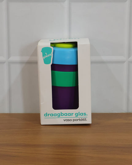 Reusable Colorful Travel Mug With Secure Silicone Lid (1 Pc 400 Ml)