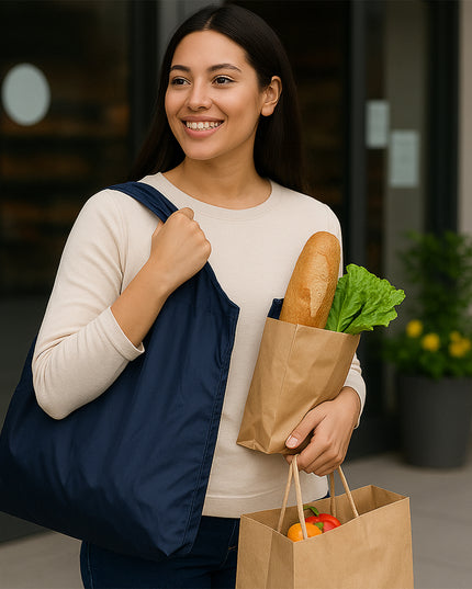 7737 Reusable Grocery Bags - Reusable Bags With Handles - Washable Reusable Shopping Bags Foldable