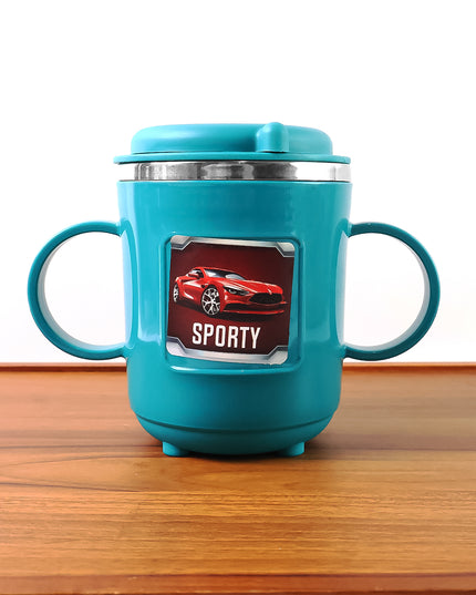 Kids Sporty Sipper Mug With Straw And Dual Handles Approx 300ml (1 Pc)