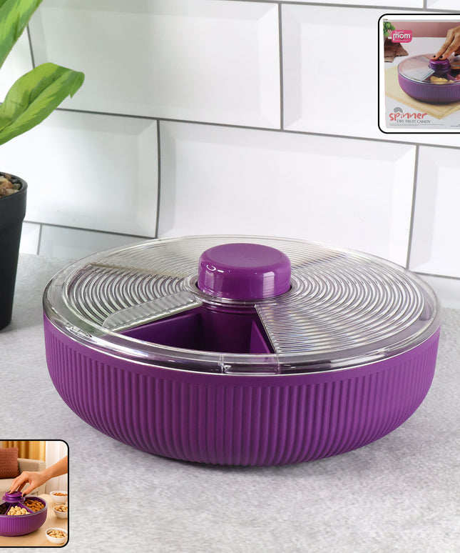 Supermom Multipurpose Round Rotating Dry Fruit  Snack Storage Container (1 Pc)