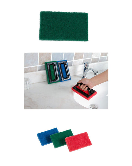 0222 Handle Scrubber Brush Widely Used By All Types Of Peoples For Washing Utensils And Stuffs In All Kinds Of Bathroom And Kitchen Places Etc.