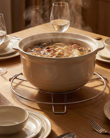 Stainless Steel Round Table Ring Hot Pot Stand (1 Pc)
