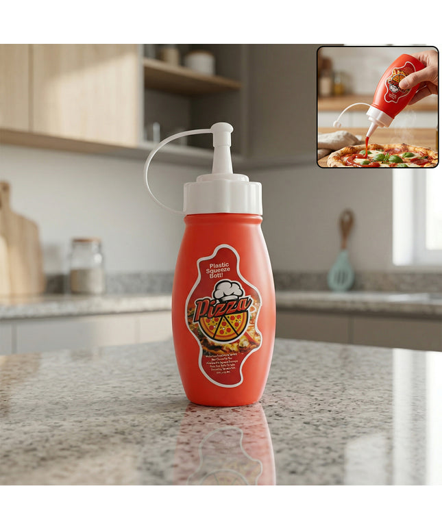 Small Plastic Squeeze Sauce Bottle For Pizza Ketchup Mayonnaise Dispensing (1 Pc)