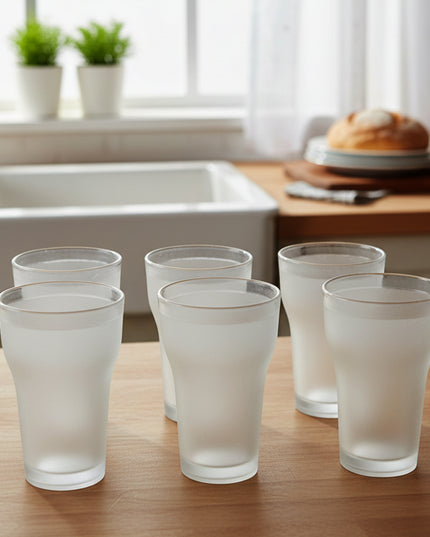 Prexo Unbreakable Plastic Drinking Water Glass (6 Pc Set 300 Ml Approx)