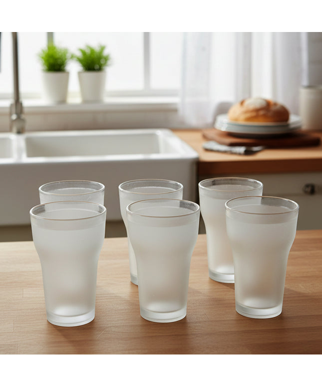Prexo Unbreakable Plastic Drinking Water Glass (6 Pc Set 300 Ml Approx)