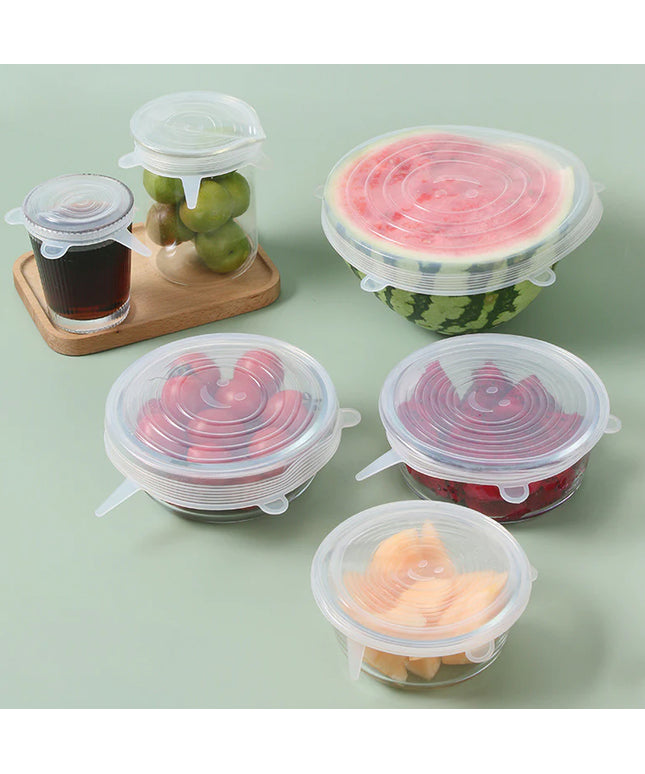 Reusable Stretchable Food Cover Set (6 Pc)