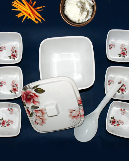 Hector High Quality Dinning Dinner  Pudding Set (9 Pcs Set)