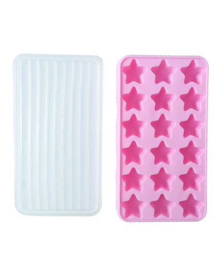 18 Grid Star Shape Ice Cube Tray With Lid (1 Pc)