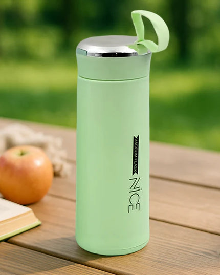 Water Bottle 400ml Leak Proof Glass Water Bottle With Daily Water Intake For Gym And Children Nice Bottle (1 Pc  Light Green Color)