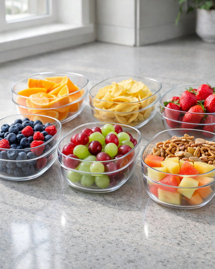Multipurpose Transparent Serving  Storage Bowls Set (6 Pc Set)