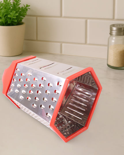 7-in-1 Heavy Duty Stainless Steel Box Grater With Ergonomic Handle (1 Pc)